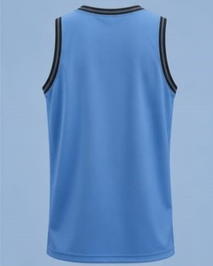 Camiseta de Baloncesto Unisex Azul sin Mangas, Absorbente de Humedad, Cuello Redondo de Poliéster, Corte Regular, para Todas las Temporadas, Ropa Deportiva para Adultos - Product Image 6