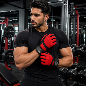 Comfortable <b>Full</b> Finger Training Gloves Anti <b>Slip</b> Grip Support for Workout Fitness Gym Exercise and Weightlifting Use. - Product Image 4