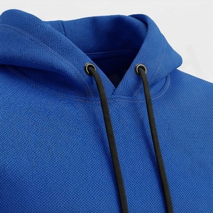 Ensemble de survêtement bleu à capuche pour homme avec imprimé géométrique, manches longues, vêtements de sport décontractés, respirant, en polyester, pour l'automne - Product Image 4