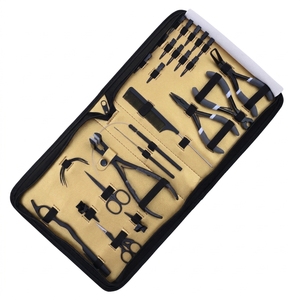 Hair Extension Salon Tool Kit Hair Extension Removal Pliers Silicone Pad Bonding Curved Weaving <b>Needles</b> Thread Snip Scissors - Product Image 1