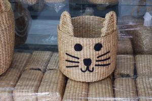 ตะกร้าแมวทำจากผักตบชวา ตะกร้าเก็บของทำมือ ขายส่ง เป็นมิตรกับสิ่งแวดล้อม ผลิตในเวียดนาม - Product Image 2