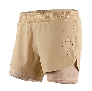 Shorts de sport 2-en-1 personnalisés OEM pour femmes, séchage rapide, entraînement, course à pied, avec doublure intérieure moulante, poches et taille élastique - Product Image 6