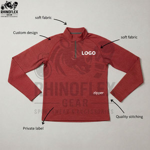 Wholesale Windproof Breathable Half <b>ZIP</b> Stand Collar Long Sleeve High Fitness T-<b>shirts</b> For Men Football <b>Shirts</b> Sporty - Product Image 6