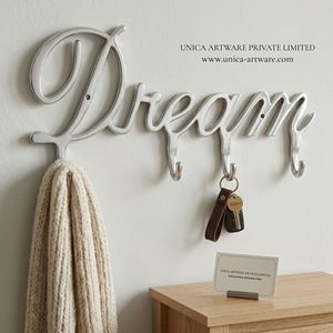 High Quality Dream Word <b>Wall</b> <b>Hook</b> Decorative Aluminum <b>Key</b> Holder for Entryway & Bedroom Available for Bulk Quantity - Product Image 6