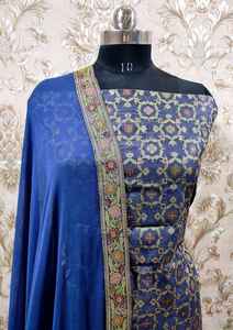 Costume en soie pure Banarasi 3 pièces jaal - Product Image 2