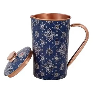 Mug en cuivre émaillé de haute qualité, style Moscow Mule, pour servir des cocktails, restaurant, cuisine, bar, présentation sur table - Product Image 6