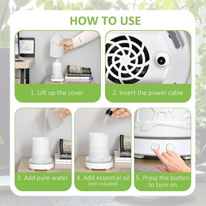 100ml Ultrasonic Aromatherapy Diffuser 7 Color LED Lights Auto-off Ceramic Cover Essential Oils <b>Humidifier</b> for Home Office - Product Image 3