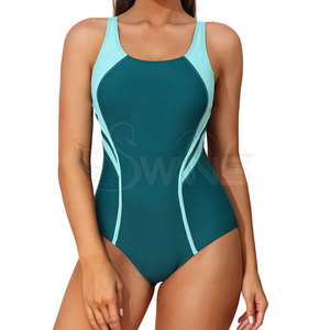 Maillot de bain une pièce à séchage rapide, coupe haute, avec logo personnalisé sur le devant, imperméable, qualité supérieure, 1 pièce - Product Image 3