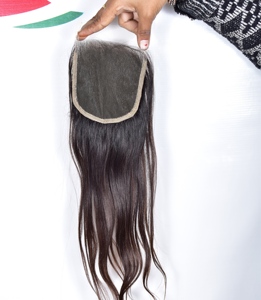 Cabello Humano Virgen 100% Natural de Malasia e India, Cabello Humano Virgen Peruano, Cierre HD 4*4, Cabello Humano Liso - Product Image 4