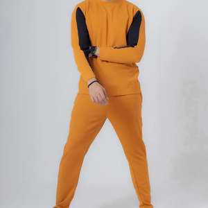 Conjuntos Deportivos Casuales de Dos Piezas para Hombre, de Alta Calidad, 100% Algodón, Transpirables, Lisos, para Invierno, Ligeros - Product Image 5