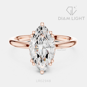 Bague de fiançailles en or blanc 14 carats avec diamant de laboratoire taille marquise 1,86 carat, certifié IGI, couleur F+, clarté VS+, cadeau de promesse de mariage - Product Image 3
