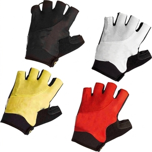 Sports Cycling <b>Bike</b> Gloves Padded Half <b>Finger</b> Anti-Slip Breathable Summer Polyester Unisex Hook & Loop Closure - Product Image 1