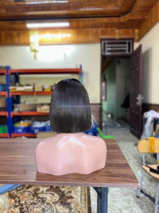 Extensiones de Cabello Humano Virgen Vietnamita al por Mayor, Color Natural, 8 Pulgadas, Cabello Liso, Frontal de Encaje, 200% de Densidad, Directo de Fábrica - Product Image 2