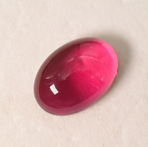Rubellite de laboratoire 14x12 mm, cabochon à dos plat, rubellite de laboratoire créée, tailles calibrées, pierre précieuse en vrac - Product Image 1