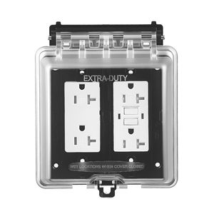 Copertura per Presa Elettrica Esterna a 2 Vie Resistente alle Intemperie, in Materiale PC ad Alta Resistenza, Bloccabile, 12-in-1, per Coperture di Illuminazione - Product Image 6