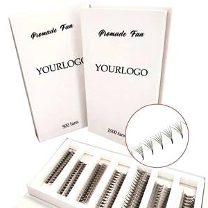 Meilleures ventes : Éventails de cils préfabriqués faits main de haute qualité, longueurs mixtes, naturels, longs, courbures CC/DD/DD/L/M, base fine, noir mat, poils synthétiques - Product Image 5