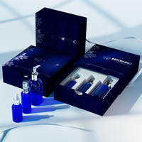 Ensemble de soins de la peau en verre borosilicate, contenants de parfum, boîte cadeau, logo personnalisé, mascara, gouttes pour les yeux, perruques, cosmétiques de luxe personnalisables