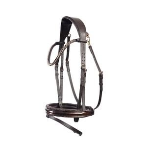 Handmade Luxury Horse Leather Bridle <b>Crystal</b> Brow Band Patent Noseband with Customization <b>Top</b> Indian Supplier's Durable Product - Product Image 1