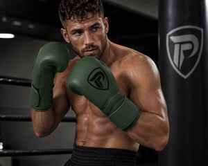 Dumela International Professional Portable Matte Green <b>Boxing</b> Gloves Genuine Leather Customized Packaging High Quality Training - Product Image 5