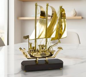 Maqueta de Barco Titanic de Latón de 10 Pulgadas con Base de Madera, Decoración Ecológica para Mesa, Hogar y Regalo - Product Image 1