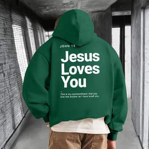 Sudaderas con Capucha para Hombre al por Mayor, Mezcla de Algodón y Felpa, con Bolsillo, Corte Holgado, Tejido Transpirable, Impresión Digital, para Invierno - Product Image 2