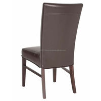 Chaise de salle à manger en bois massif avec siège en cuir Chaise Parsons Design Maison Cuisine Salon Chaise d'appoint Confortable Pieds en bois massif