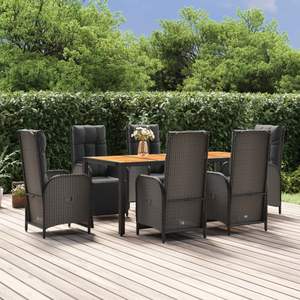 Conjunto de Comedor para Jardín en Negro - Product Image 1