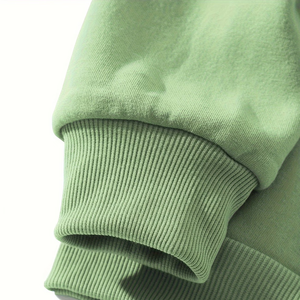 Sweat-shirt unisexe à col rond coupe classique 2026 en molleton polyester/coton, imprimé personnalisé, durable, prix abordable, vert uni - Product Image 5