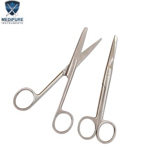 High Quality Dressing <b>Scissors</b> Stainless Steel Surgical Instrument <b>Curved</b> and Straight Reusable Precision Medical Tools - Product Image 6