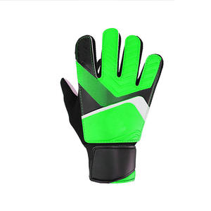 Football Goalkeeper Gloves <b>Full</b> Finger PU Leather Silicone Printed Non <b>Slip</b> Breathable Adjustable Wrist Strap Hook Loop Closure - Product Image 3