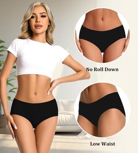 Tangas de Algodón 100% para Mujer, Tejido Transpirable, Ecológico, Elástico, Corte Moderno, Cobertura Completa, Uso Diario, Directo de Fábrica - Product Image 4