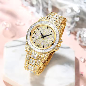 Montre en diamant moissanite de qualité supérieure pour homme, montre-bracelet à quartz analogique pour un usage quotidien et une option cadeau - Product Image 3