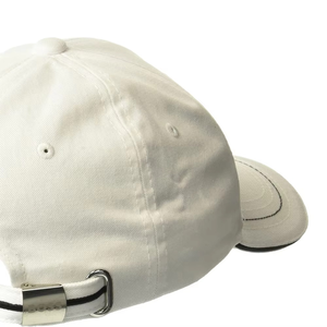 หมวกแก๊ปแบบ Snapback 6 แผง สีขาวล้วน ผ้าฝ้าย ปรับขนาดได้ สไตล์ลำลอง สำหรับผู้ใหญ่ ขอบหมวกสีตัดกัน - Product Image 6