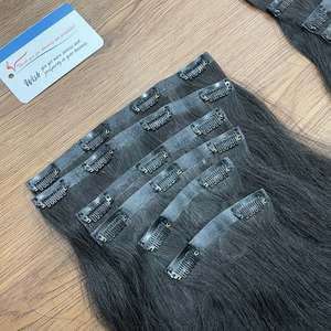 Extensiones de Cabello con Clip al por Mayor, 100% Cabello Humano Virgen Vietnamita – Liso y Ondulado Natural, Sets de 3-5-7 Piezas, Directo de Fábrica - Product Image 5