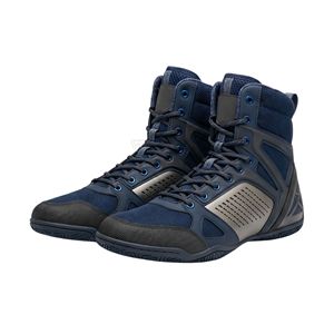 Botas de Boxeo Marrón Gris de Media Caña con Doble Costura, Soporte de Tobillo, Antideslizantes, para Entrenamiento y Sparring - Product Image 3