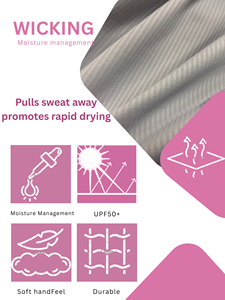 Tela de punto sencillo doble Peach UPF+ transpirable para trajes de baño y ropa deportiva, 91% poliéster reciclado, 9% elastano, tela elástica para niñas - Product Image 5