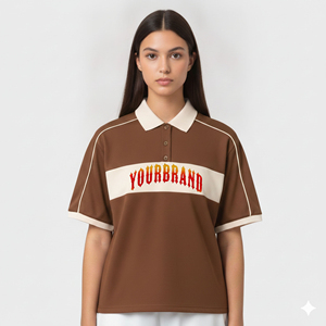 Camisetas Polo de Mujer 100% Algodón, Logotipo Bordado Personalizado, Estilo Urbano Hip Hop, Camisetas Polo Cortas Premium Personalizadas para Mujer - Product Image 5