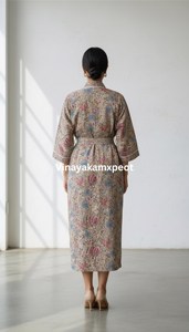 ชุดคลุมกิโมโนแขนยาวผ้าฝ้ายถักลายพิมพ์สวยงาม พรีเมียม ระบายอากาศได้ดี นุ่มสบาย เหมาะสำหรับใส่พักผ่อนในฤดูร้อน - Product Image 3