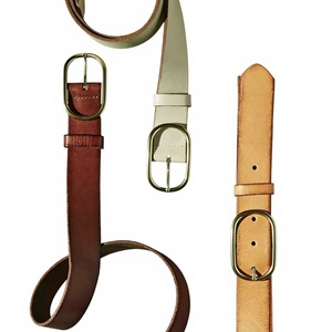 Vintage American Style Steel Pin Buckle Cow Hide Solid Customizable Width Length Belt-High Strength Waterproof Eco-Friendly - Product Image 2