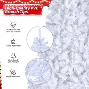 Albero di Natale in PVC Bianco Freddo da 2,1 m con 1346 Rami Automatici, 500 Luci e 8 Modalità - Product Image 3