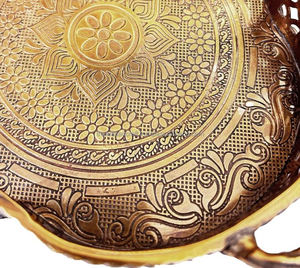 Plateau de service ovale moderne en laiton, artisanat artisanal durable avec taille personnalisable - Product Image 5