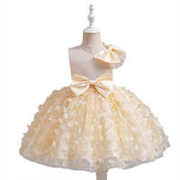 Robe de demoiselle d'honneur princesse à une épaule avec applique papillon pour filles de 1 à 12 ans, robe élégante en tulle bouffant éco-responsable coupe trapèze