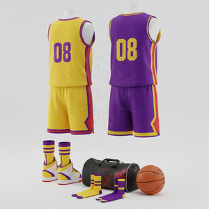 Conjunto Deportivo de Baloncesto Transpirable de Primera Calidad, Ligero, 100% Poliéster, Jersey y Pantalones Cortos, Diseño de Logotipo Personalizado - Product Image 5