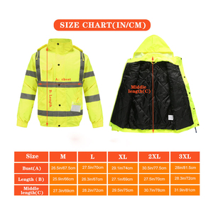 Comfortable <b>Worker</b> Protection <b>Jacket</b> High Visibility Reflective Safety Multi-Pockets Workwear for <b>Workers</b> Security Clothing - Product Image 4