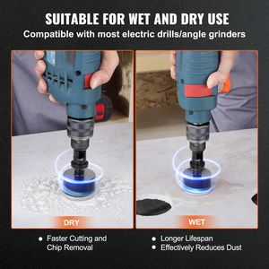 Set di Punte Diamantate per Trapano 10 Pezzi 6/10/12/20/25/30/35/40/45/50mm con Gambo Triangolare e Custodia per il Trasporto - Product Image 4