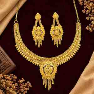 Venta al por mayor de conjuntos de collares cortos de moda chapados en oro de 14K, 18K, 24K, con diseño tradicional, de latón con relleno de oro. - Product Image 2