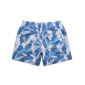 Shorts de Baño Formales Azules para Hombre, Tejidos, con Logotipo Frontal, de Secado Rápido, con Cintura Elástica - Product Image 2
