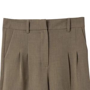 Pantalones Formales Negros Clásicos para Mujer al por Mayor, Elegantes Pantalones de Oficina Plisados para Mujer, Servicio OEM - Product Image 6
