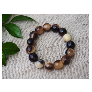 Women's Necklace Handmade <b>Rope</b> Chain Solid Natural Horn Peach Resin Animal Design FAIZA CRAFT FC-1919 - Product Image 4