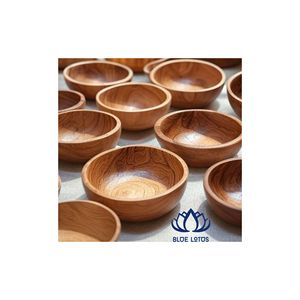 [MEILLEURES VENTES] Bol alimentaire en bois personnalisé, design vintage, écologique, pour la préparation et le service en cuisine, Vietnam Home - Product Image 1